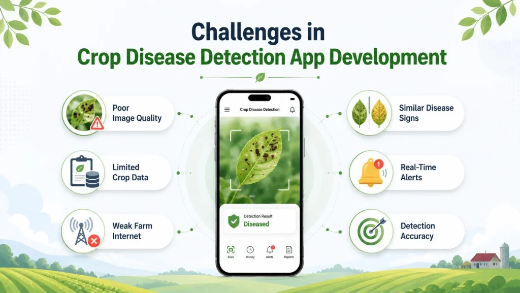 crop disease app development challenges