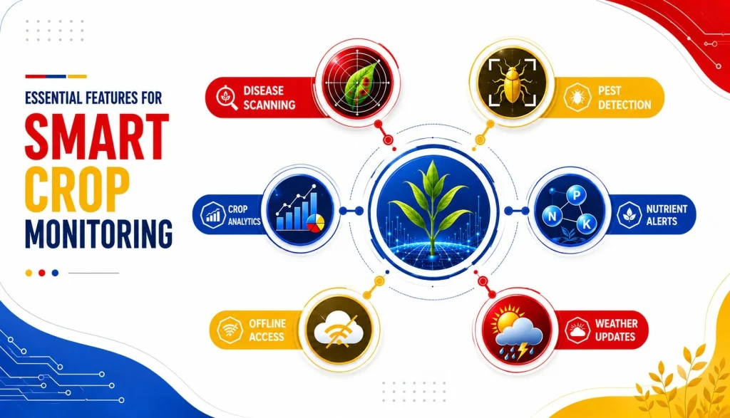 features for smart crop monitoring app